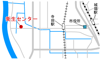 衛生センターの地図