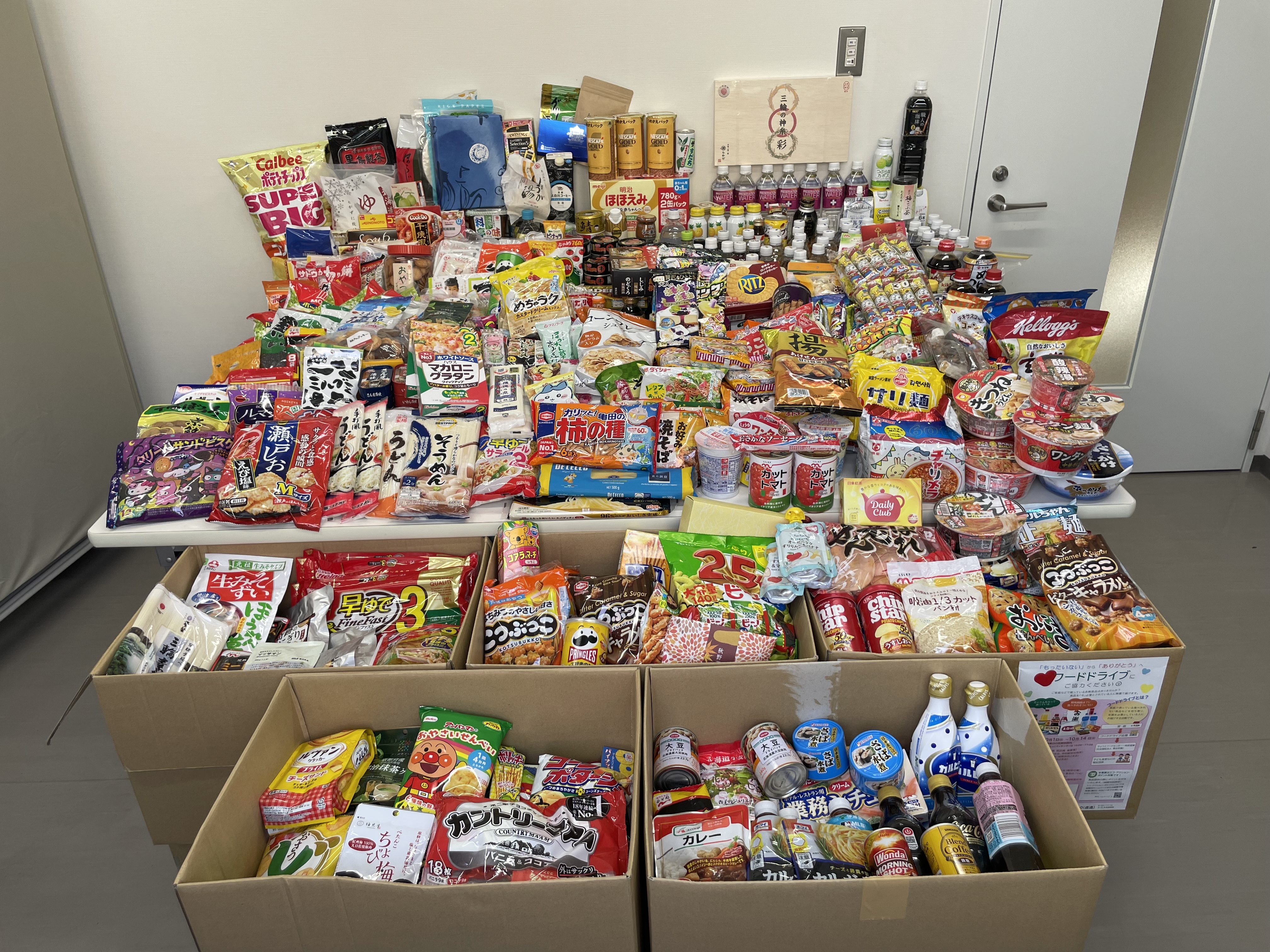 寄付のあった食品