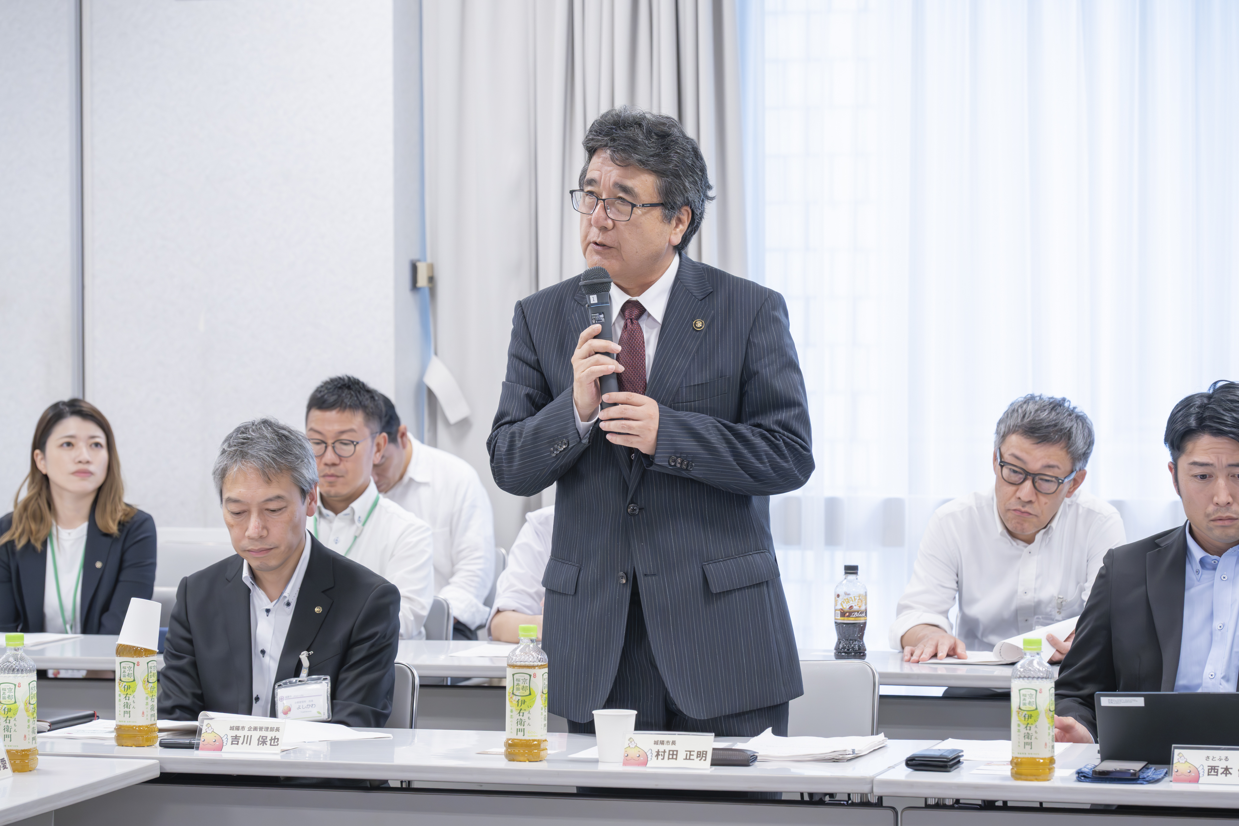 挨拶をする市長