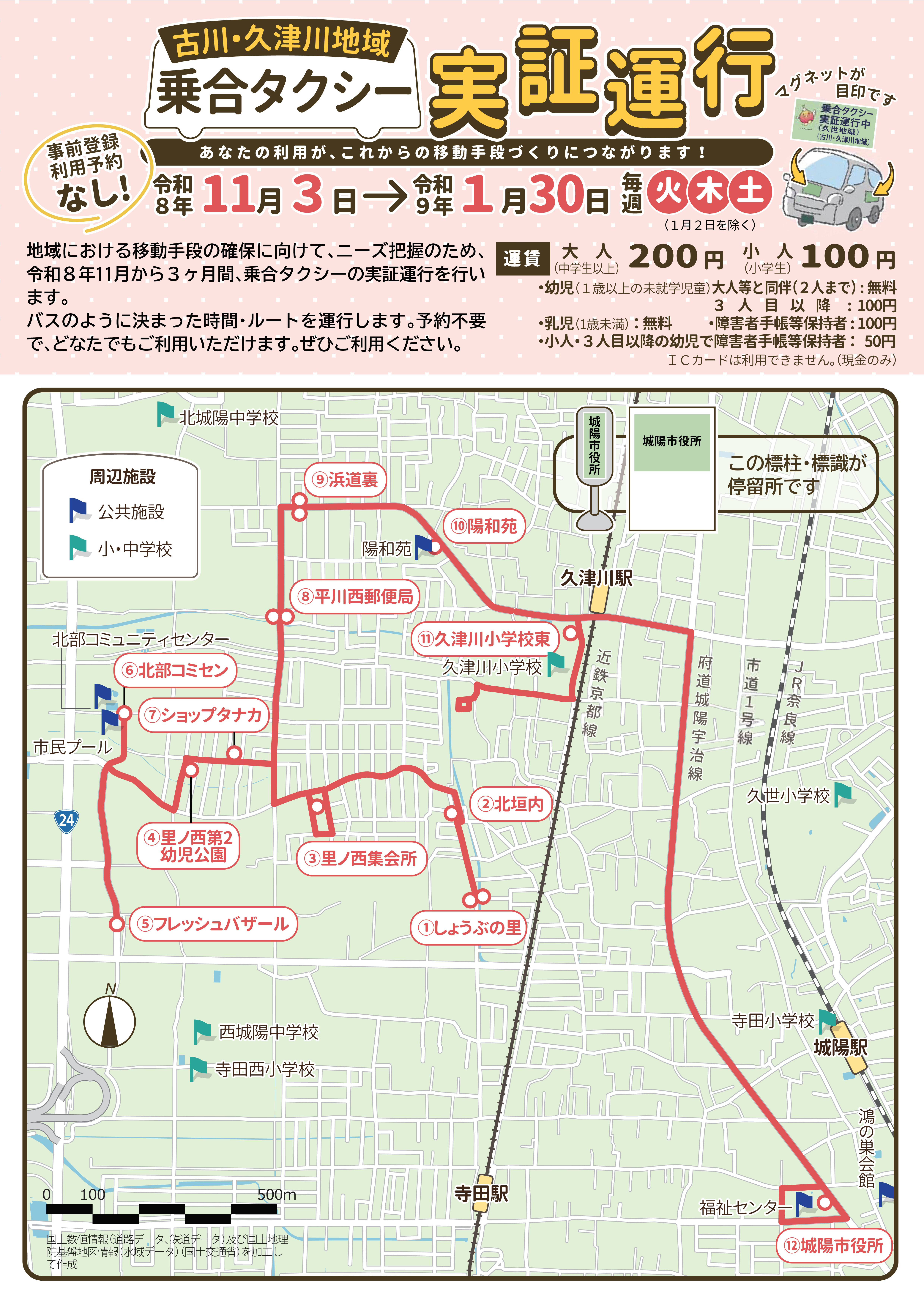 古川・久津川地域チラシ表面