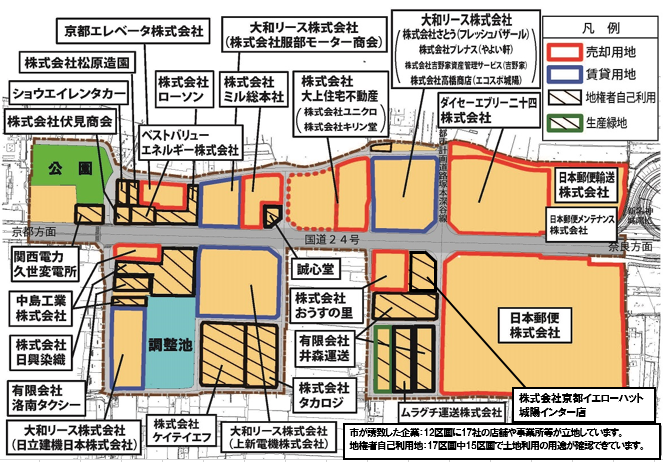 サンフォルテ城陽企業位置図